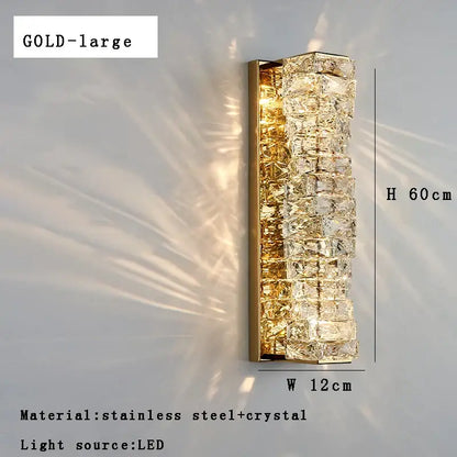 Modern gold textured glass wall sconce lamps for bedroom decor