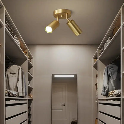 Modern gold three light adjustable gu10 led ceiling lights kitchen