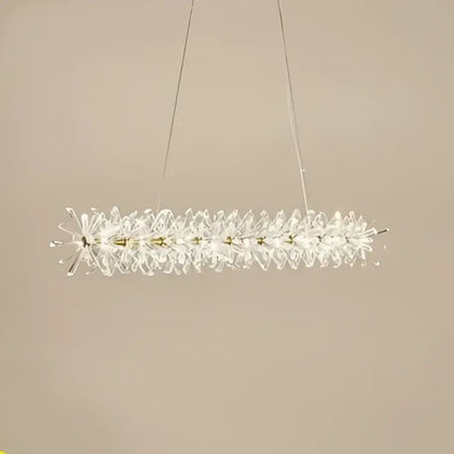 Modern gold three tier crystal led chandelier – dining room light