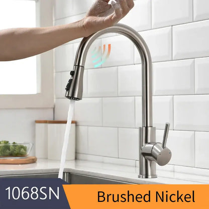 Modern gold touch control sink tap kitchen faucet