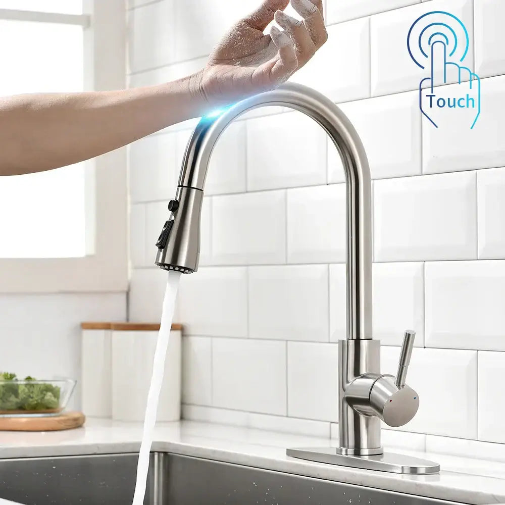 Modern gold touch control sink tap kitchen faucet