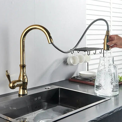 Modern gold touch sensor kitchen faucet pull out mixer tap