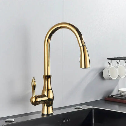 Modern gold touch sensor kitchen faucet pull out mixer tap