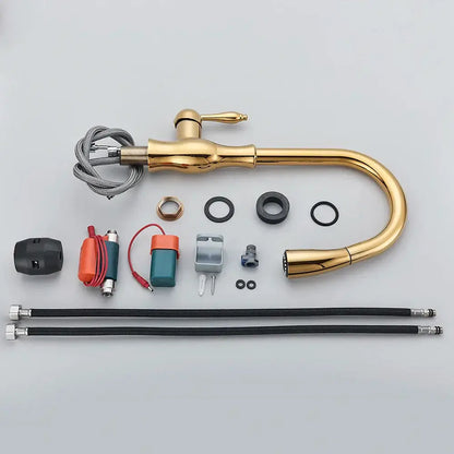 Modern gold touch sensor kitchen faucet pull out mixer tap