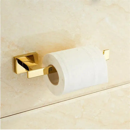 Modern gold towel ranger bathroom accessory rack