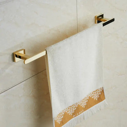 Modern gold towel ranger bathroom accessory rack