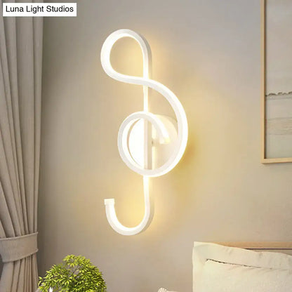 Modern gold treble clef wall lamp bedroom led sconce 110v-120v 220v-240v