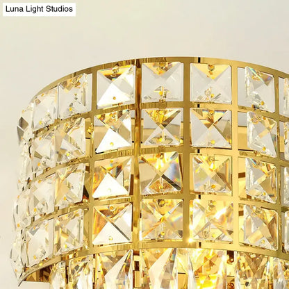 Modern gold triangular crystal wall lamp bedroom 110v-120v light