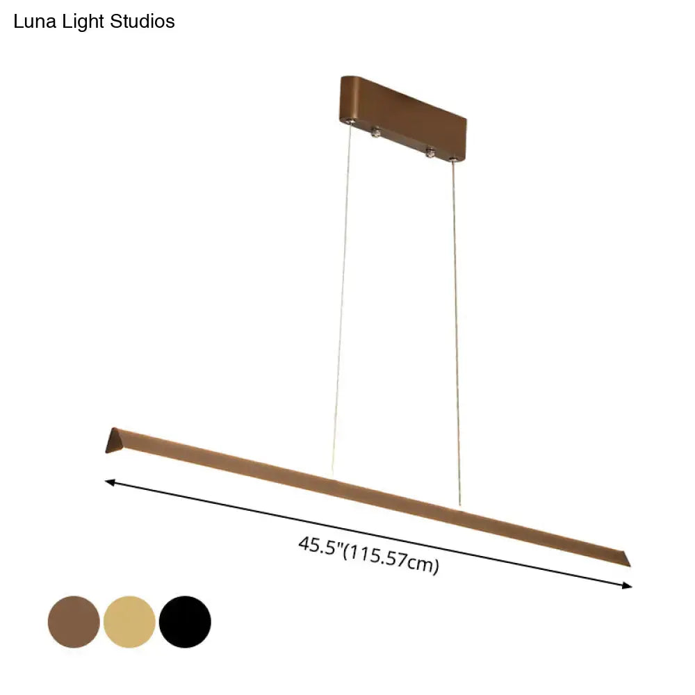 Modern gold triangular prism pendant lamp dining room light