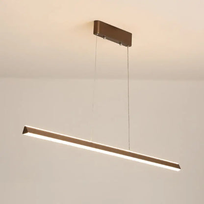 Modern gold triangular prism pendant lamp dining room light