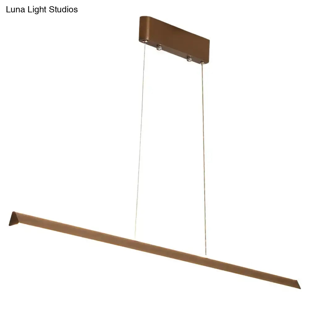 Modern gold triangular prism pendant lamp dining room light