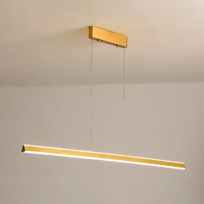 Modern gold triangular prism pendant lamp dining room light