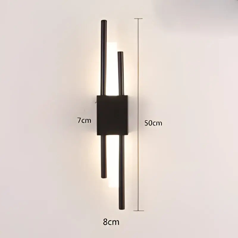 Modern gold tube wall sconce bedroom fabric diffuser light