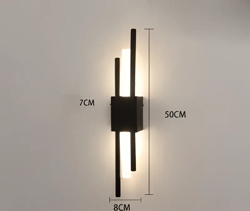 Modern gold tube wall sconce bedroom fabric diffuser light