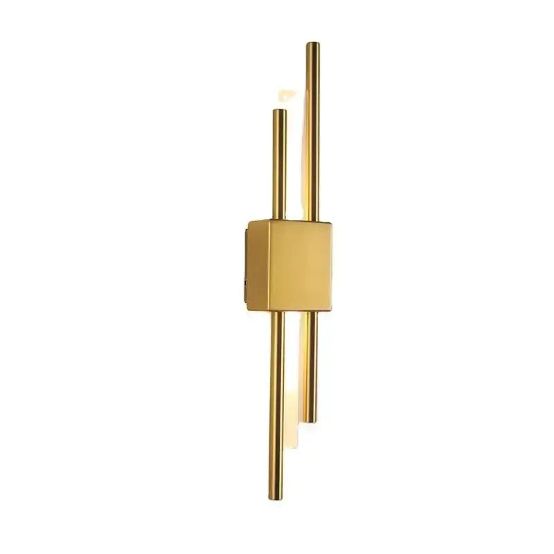 Modern gold tube wall sconce bedroom fabric diffuser light
