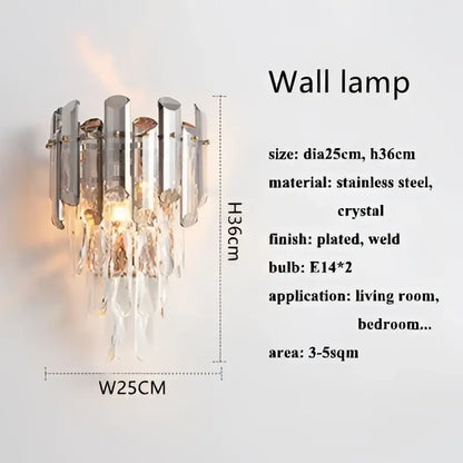 Modern gold twisted brass crystal chandelier living room light