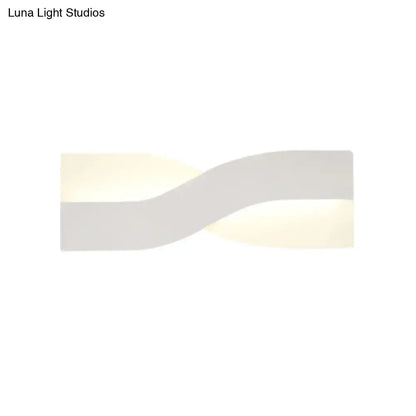 Modern gold twisted led wall lamp bedroom fixture width 8in 110v-240v