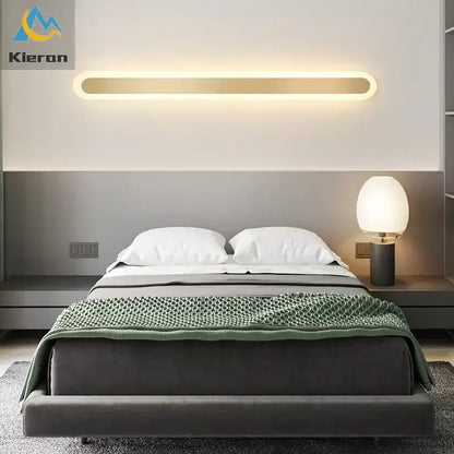Modern gold vertical led strip wall lights for bedroom living room
