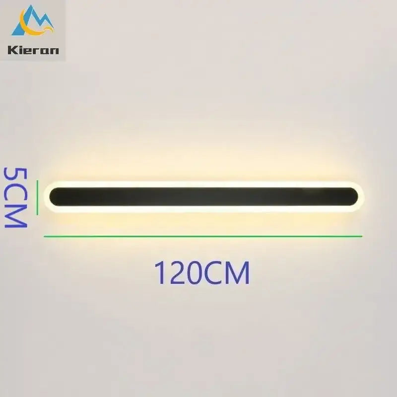 Modern gold vertical led strip wall lights for bedroom living room