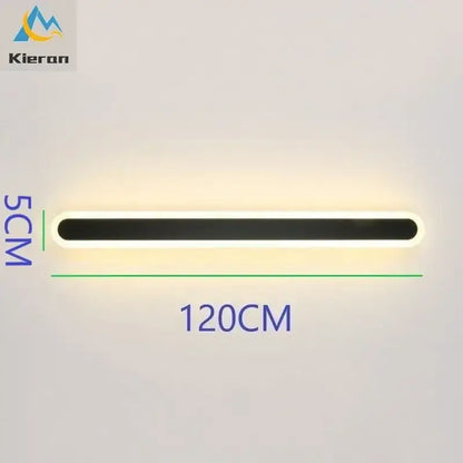 Modern gold vertical led strip wall lights for bedroom living room