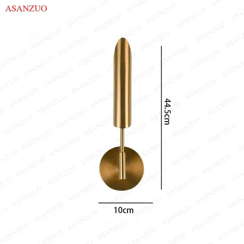 Modern gold vertical led wall lamps for living room