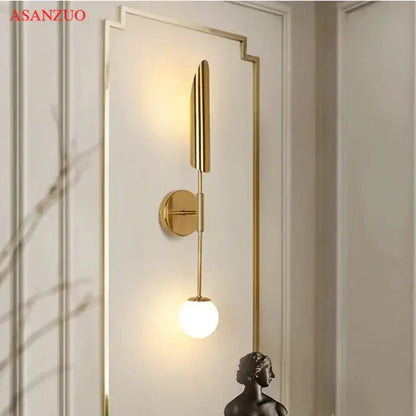 Modern gold vertical led wall lamps for living room