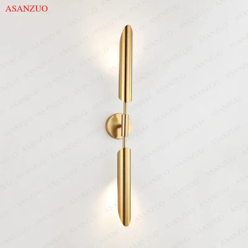 Modern gold vertical led wall lamps for living room