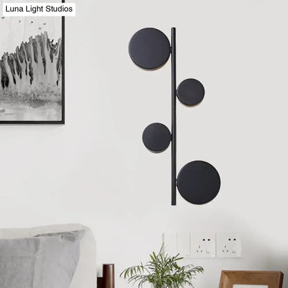Modern gold vertical linear sconce light for living room
