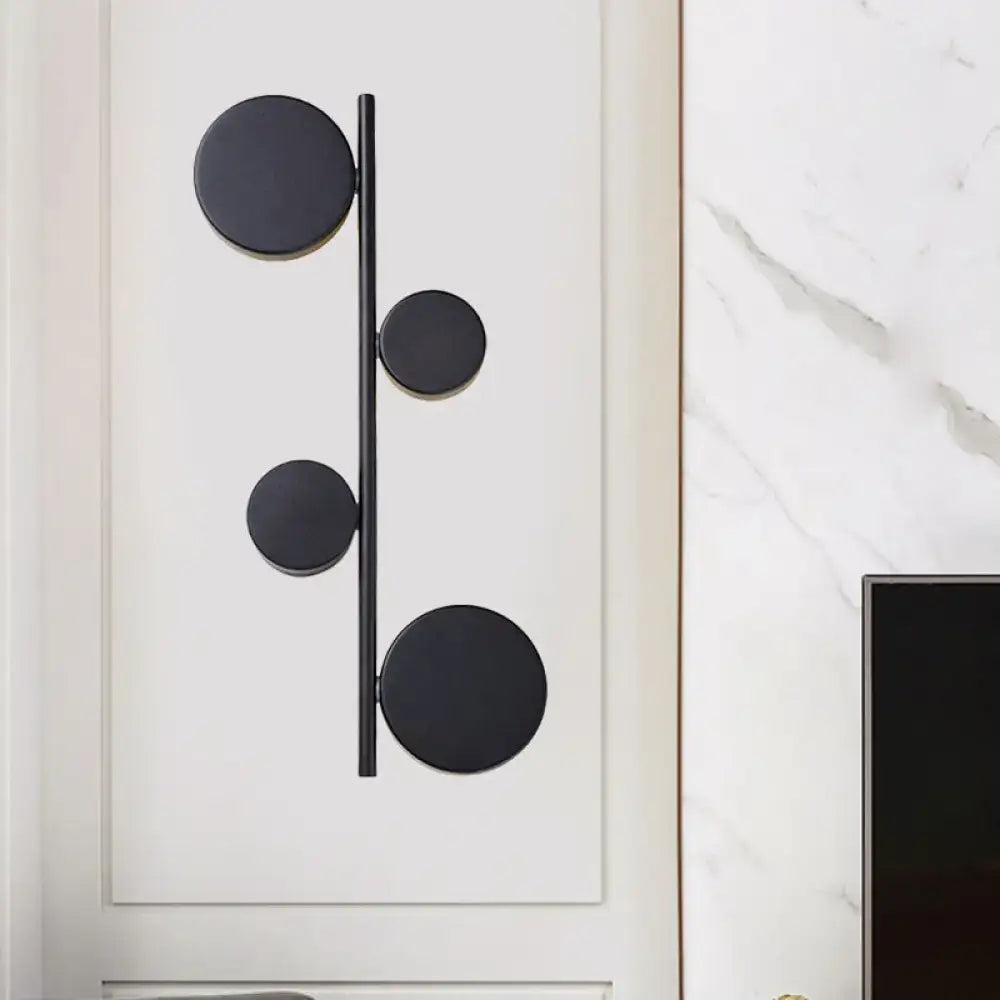 Modern gold vertical linear sconce light for living room