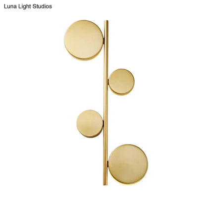 Modern gold vertical linear sconce light for living room