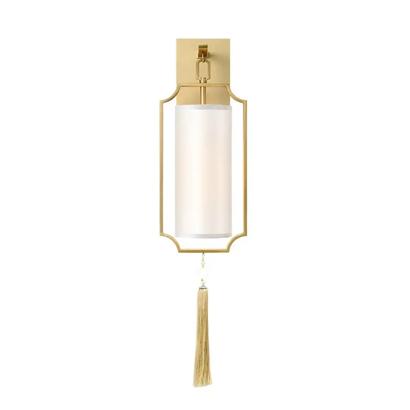 Modern gold wall lights with tassel shade for living room