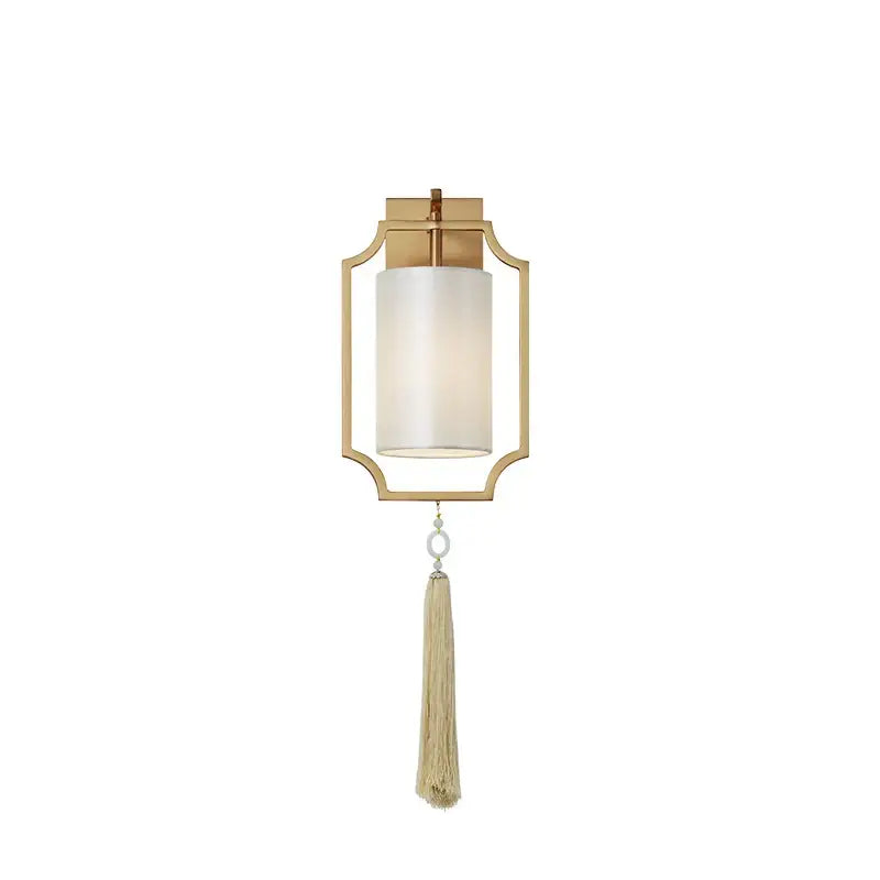 Modern gold wall lights with tassel shade for living room