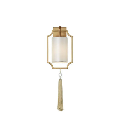 Modern gold wall lights with tassel shade for living room
