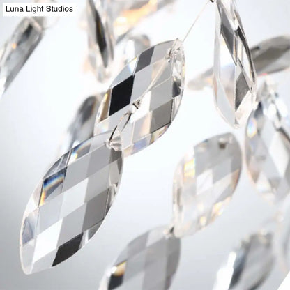 DecorBites™ Modern Gold Wall Sconce with Crystal Drop - 2-Light Branch Mount