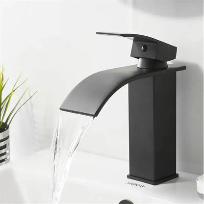 Modern gold waterfall basin faucet bathroom mixer tap