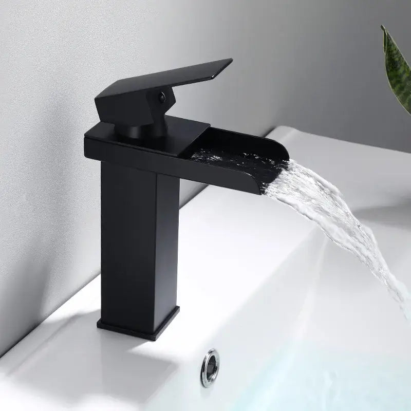 Modern gold waterfall basin faucet bathroom mixer tap