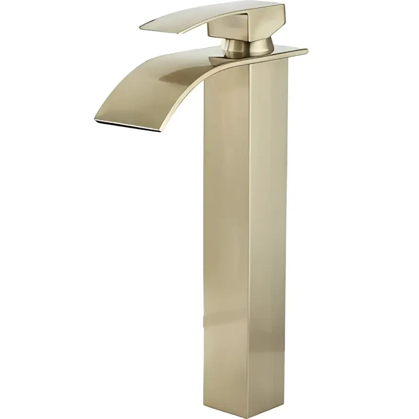 Modern gold waterfall basin faucet bathroom mixer tap