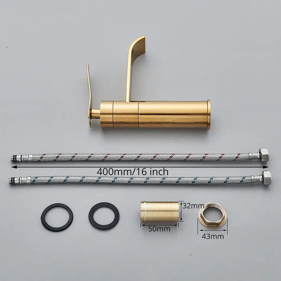 Modern gold waterfall basin faucet bathroom mixer tap