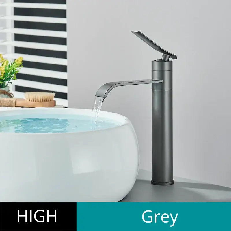 Modern gold waterfall basin faucet bathroom mixer tap