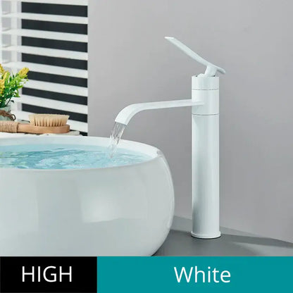 Modern gold waterfall basin faucet bathroom mixer tap