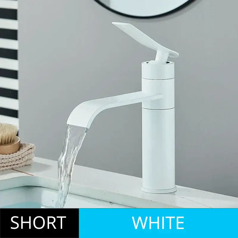 Modern gold waterfall basin faucet bathroom mixer tap