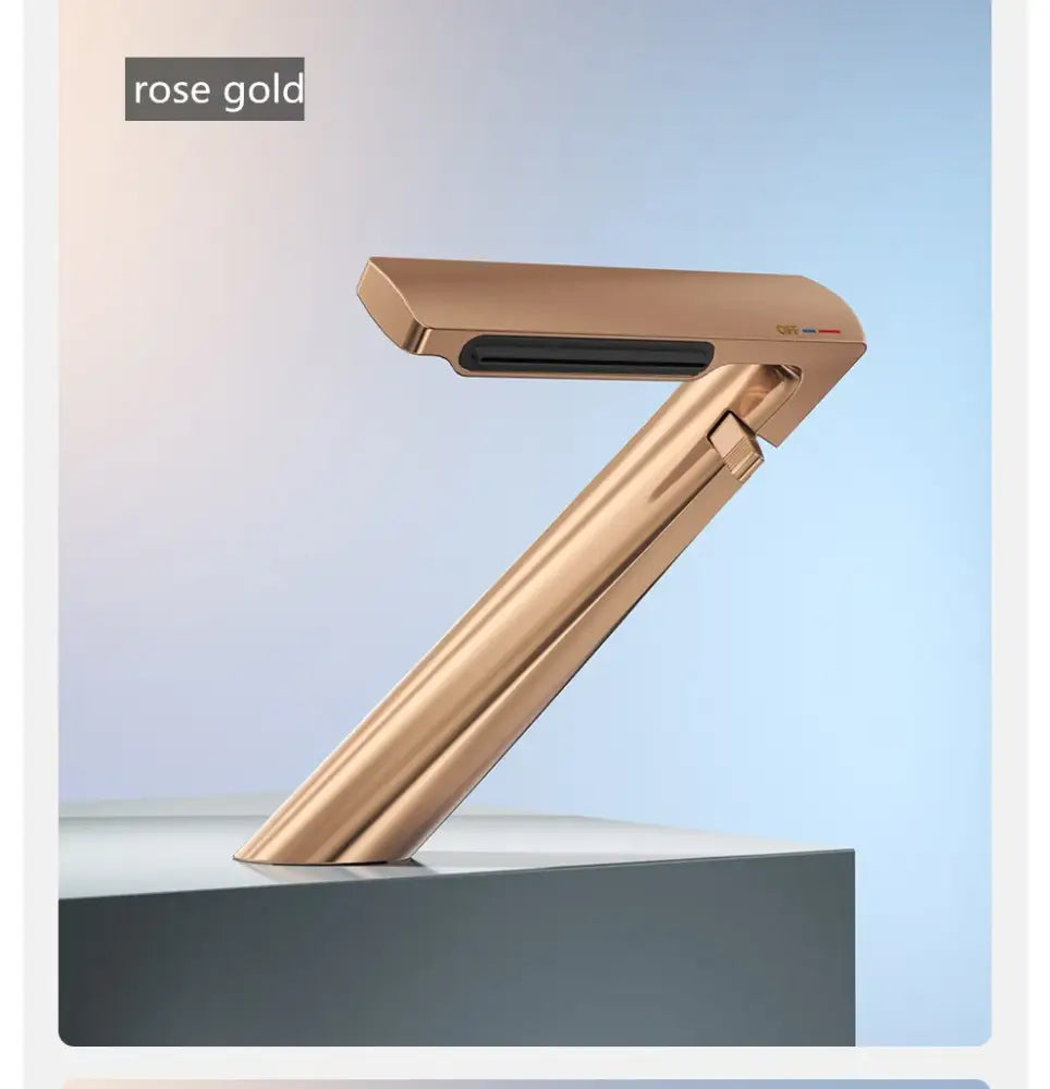 Modern gold waterfall basin faucet bathroom single handle mixer tap