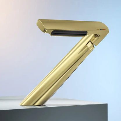 Modern gold waterfall basin faucet bathroom single handle mixer tap