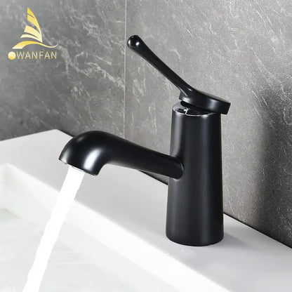 Modern gold waterfall basin faucet bathroom single handle tap