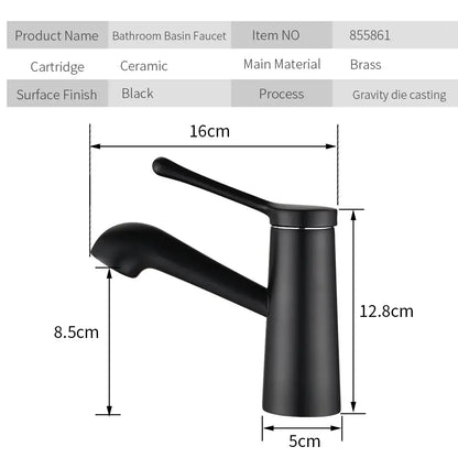 Modern gold waterfall basin faucet bathroom single handle tap