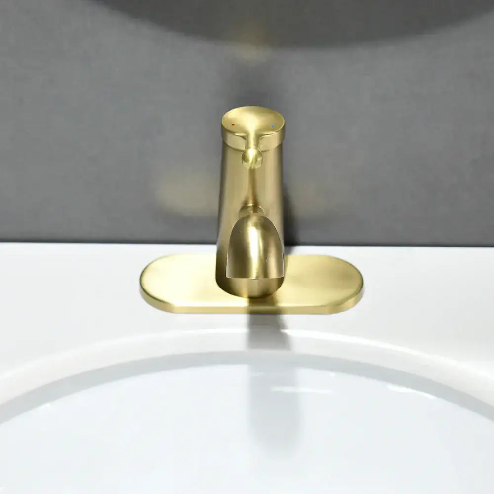 Modern gold waterfall basin faucet bathroom single handle tap