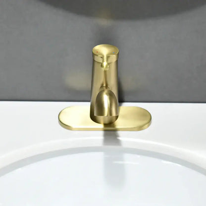 Modern gold waterfall basin faucet bathroom single handle tap