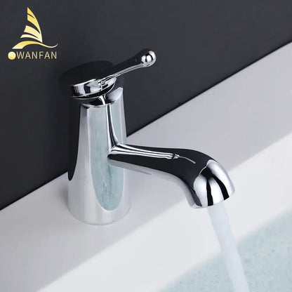 Modern gold waterfall basin faucet bathroom single handle tap