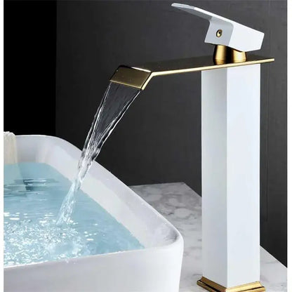 Modern gold waterfall basin faucet bathroom sink mixer tap