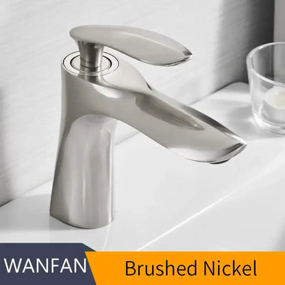 Modern gold waterfall bathroom faucet single handle basin tap